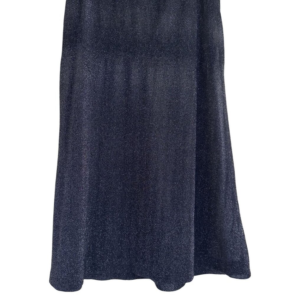 Vintage Betsey Johnson Womens Y2k 90s Black Glitter Sleeveless Mini Dress Size S - Picture 3 of 7